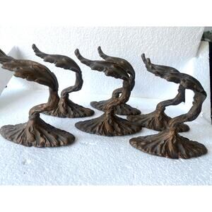 Antique bronze or brass curtain tieback  like acanthus leavesRococo 20th-century